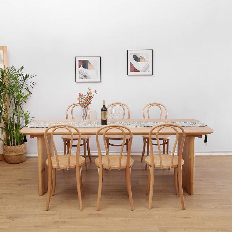 Modern Solid Wood Dining Table Set 1/2/5/7 Pieces Dining Set for Home Use Clearhalo 'Dining Room Sets' 'Dining Tables & Seating' 'dining_room_set' 'furn' 'furn_dining_room_set' 'Furniture' 'furniture_dining_room_set' 'Kitchen & Dining Furniture' 4791573