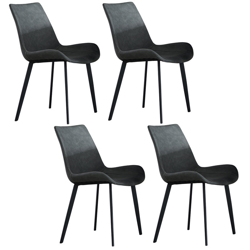 Modern Metal Dining Set 1/4/5 Pieces Rectangle Dining Table Set 4 Grey Chairs Clearhalo 'Dining Room Sets' 'Dining Tables & Seating' 'dining_room_set' 'furn' 'furn_dining_room_set' 'Furniture' 'furniture_dining_room_set' 'Kitchen & Dining Furniture' 4791596