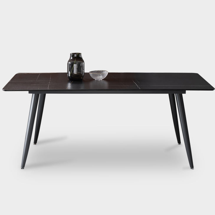 Modern Metal Dining Set 1/4/5 Pieces Rectangle Dining Table Set Clearhalo 'Dining Room Sets' 'Dining Tables & Seating' 'dining_room_set' 'furn' 'furn_dining_room_set' 'Furniture' 'furniture_dining_room_set' 'Kitchen & Dining Furniture' 4791604