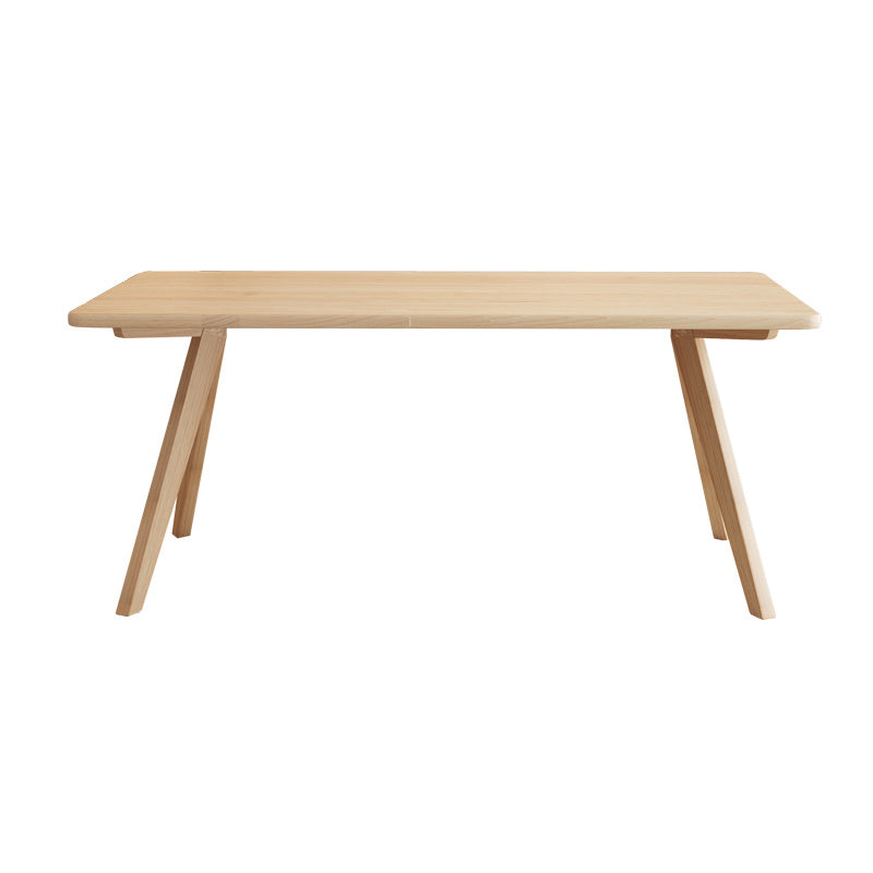 Modern Beige Dinette Set 1/2/4/5 Pieces Rectangle Ash Wood Dining Table Set Wood 78.7"L x 31.5"W Clearhalo 'Dining Room Sets' 'Dining Tables & Seating' 'dining_room_set' 'furn' 'furn_dining_room_set' 'Furniture' 'furniture_dining_room_set' 'Kitchen & Dining Furniture' 4791615