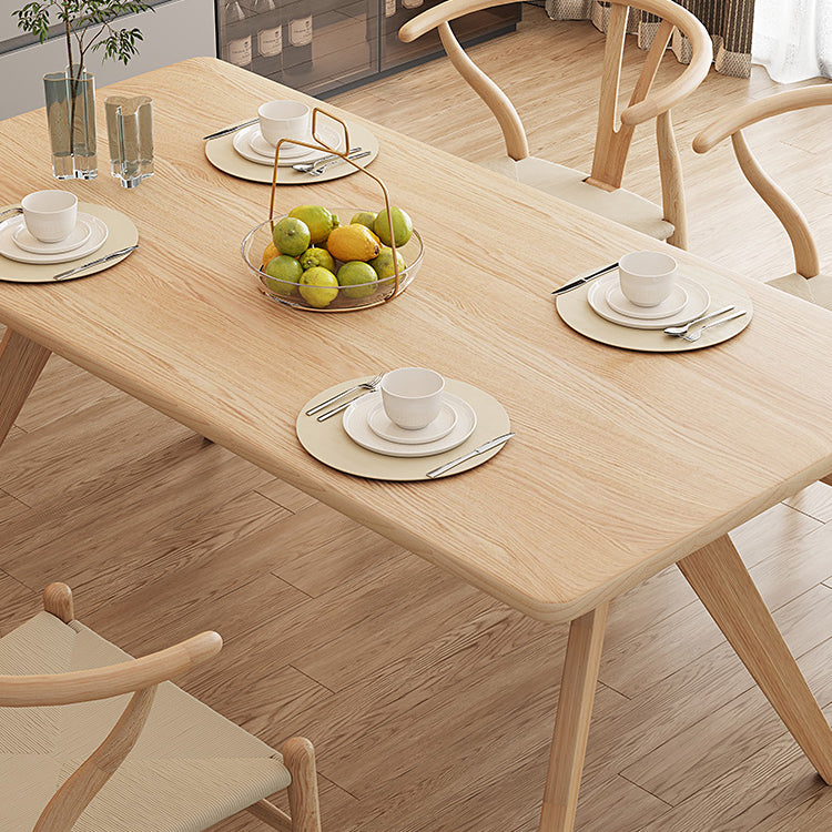 Modern Beige Dinette Set 1/2/4/5 Pieces Rectangle Ash Wood Dining Table Set Clearhalo 'Dining Room Sets' 'Dining Tables & Seating' 'dining_room_set' 'furn' 'furn_dining_room_set' 'Furniture' 'furniture_dining_room_set' 'Kitchen & Dining Furniture' 4791622