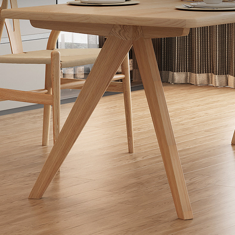 Modern Beige Dinette Set 1/2/4/5 Pieces Rectangle Ash Wood Dining Table Set Clearhalo 'Dining Room Sets' 'Dining Tables & Seating' 'dining_room_set' 'furn' 'furn_dining_room_set' 'Furniture' 'furniture_dining_room_set' 'Kitchen & Dining Furniture' 4791625