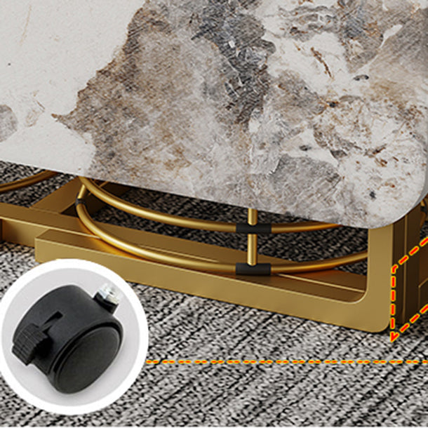 Modern Rectangle Dinette Set 1/2/5 Pieces Foldable Dining Table Set with Sintered Stone Clearhalo 'Dining Room Sets' 'Dining Tables & Seating' 'dining_room_set' 'furn' 'furn_dining_room_set' 'Furniture' 'furniture_dining_room_set' 'Kitchen & Dining Furniture' 4791666