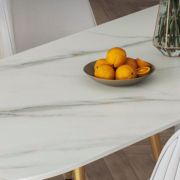 Sintered Stone Dining Table Traditional Luxury Dining Table for Kitchen Clearhalo 'Dining Tables & Seating' 'Dining Tables' 'dining_table' 'furn' 'furn_dining_table' 'Furniture' 'furniture_dining_table' 'Kitchen & Dining Furniture' 'kitchen' 'kitchen_dining_table' 4791677