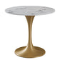 Round Sintered Stone Dining Table Traditional Luxury Dining Table with Tulip Base Clearhalo 'Dining Tables & Seating' 'Dining Tables' 'dining_table' 'furn' 'furn_dining_table' 'Furniture' 'furniture_dining_table' 'Kitchen & Dining Furniture' 'kitchen' 'kitchen_dining_table' 4791690