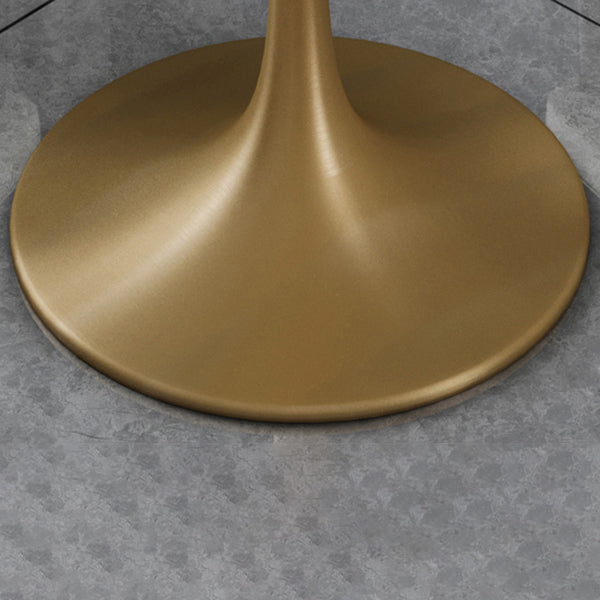 Round Sintered Stone Dining Table Traditional Luxury Dining Table with Tulip Base Clearhalo 'Dining Tables & Seating' 'Dining Tables' 'dining_table' 'furn' 'furn_dining_table' 'Furniture' 'furniture_dining_table' 'Kitchen & Dining Furniture' 'kitchen' 'kitchen_dining_table' 4791691