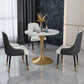 Round Sintered Stone Dining Table Traditional Luxury Dining Table with Tulip Base Clearhalo 'Dining Tables & Seating' 'Dining Tables' 'dining_table' 'furn' 'furn_dining_table' 'Furniture' 'furniture_dining_table' 'Kitchen & Dining Furniture' 'kitchen' 'kitchen_dining_table' 4791694
