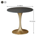 Round Sintered Stone Dining Table Traditional Luxury Dining Table with Tulip Base Clearhalo 'Dining Tables & Seating' 'Dining Tables' 'dining_table' 'furn' 'furn_dining_table' 'Furniture' 'furniture_dining_table' 'Kitchen & Dining Furniture' 'kitchen' 'kitchen_dining_table' 4791700