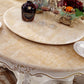 Solid Wood Victorian Round Dining Table Faux Marble Top Table with Wooden Pedestal Clearhalo 'Dining Tables & Seating' 'Dining Tables' 'dining_table' 'furn' 'furn_dining_table' 'Furniture' 'furniture_dining_table' 'Kitchen & Dining Furniture' 'kitchen' 'kitchen_dining_table' 4791725