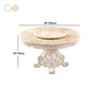 Solid Wood Victorian Round Dining Table Faux Marble Top Table with Wooden Pedestal Clearhalo 'Dining Tables & Seating' 'Dining Tables' 'dining_table' 'furn' 'furn_dining_table' 'Furniture' 'furniture_dining_table' 'Kitchen & Dining Furniture' 'kitchen' 'kitchen_dining_table' 4791731
