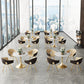 Round Sintered Stone Dining Table Traditional Luxury Tulip Table Clearhalo 'Dining Tables & Seating' 'Dining Tables' 'dining_table' 'furn' 'furn_dining_table' 'Furniture' 'furniture_dining_table' 'Kitchen & Dining Furniture' 'kitchen' 'kitchen_dining_table' 4791761