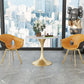 Round Sintered Stone Dining Table Traditional Luxury Tulip Table Clearhalo 'Dining Tables & Seating' 'Dining Tables' 'dining_table' 'furn' 'furn_dining_table' 'Furniture' 'furniture_dining_table' 'Kitchen & Dining Furniture' 'kitchen' 'kitchen_dining_table' 4791763