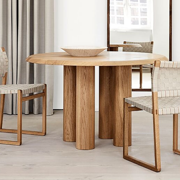 Solid Wood Dining Table Simplicity Fixed Table for Dining Room 43.3"L x 43.3"W x 29.5"H Without Chairs Clearhalo 'Dining Tables & Seating' 'Dining Tables' 'dining_table' 'furn' 'furn_dining_table' 'Furniture' 'furniture_dining_table' 'Kitchen & Dining Furniture' 'kitchen' 'kitchen_dining_table' 4791772