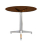 Glass Top Dining Table Modern Dining Table with Pedestal Base 27.6"L x 27.6"W x 27.6"H Brown Clearhalo 'Dining Tables & Seating' 'Dining Tables' 'dining_table' 'Furniture' 'furniture_dining_table' 'Kitchen & Dining Furniture' 'kitchen' 'kitchen_dining_table' 4791790