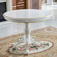 Solid Wood Victorian Round Dining Table Rubberwood Table with Pedestal Base Clearhalo 'Dining Tables & Seating' 'Dining Tables' 'dining_table' 'furn' 'furn_dining_table' 'Furniture' 'furniture_dining_table' 'Kitchen & Dining Furniture' 'kitchen' 'kitchen_dining_table' 4791807