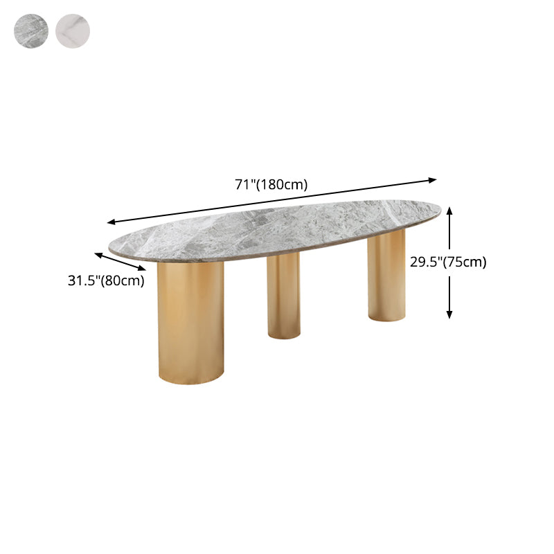 Sintered Stone Dining Table Traditional Luxury Table with Gold Frame Clearhalo 'Dining Tables & Seating' 'Dining Tables' 'dining_table' 'furn' 'furn_dining_table' 'Furniture' 'furniture_dining_table' 'Kitchen & Dining Furniture' 'kitchen' 'kitchen_dining_table' 4791838