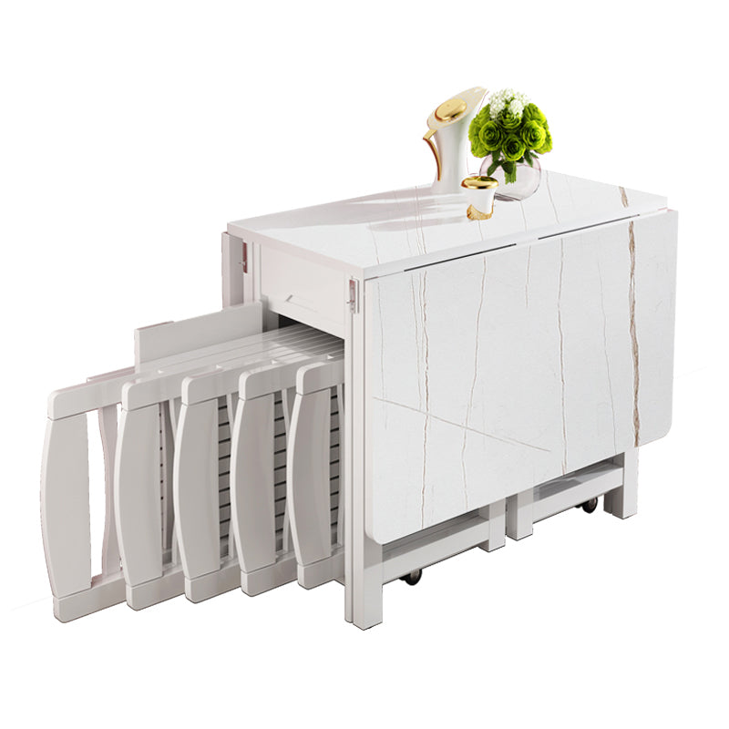 Rectangle Shape Table Contemporary Folding Dining Room Collection for Home Clearhalo 'Dining Tables & Seating' 'Dining Tables' 'dining_table' 'furn' 'furn_dining_table' 'Furniture' 'furniture_dining_table' 'Kitchen & Dining Furniture' 'kitchen' 'kitchen_dining_table' 4791847