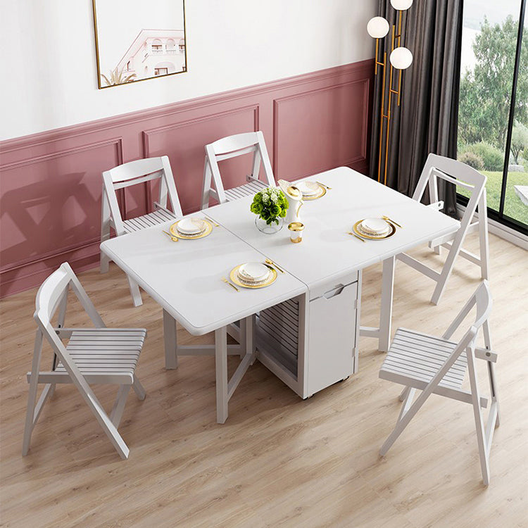 Rectangle Shape Table Contemporary Folding Dining Room Collection for Home Clearhalo 'Dining Tables & Seating' 'Dining Tables' 'dining_table' 'furn' 'furn_dining_table' 'Furniture' 'furniture_dining_table' 'Kitchen & Dining Furniture' 'kitchen' 'kitchen_dining_table' 4791853