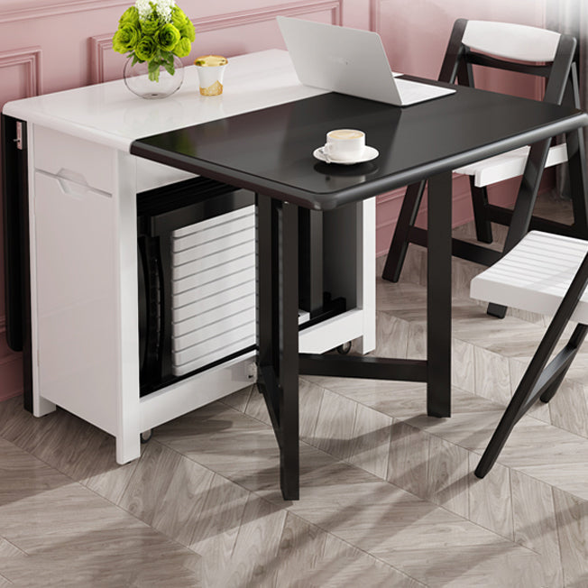 Rectangle Shape Table Contemporary Folding Dining Room Collection for Home Clearhalo 'Dining Tables & Seating' 'Dining Tables' 'dining_table' 'furn' 'furn_dining_table' 'Furniture' 'furniture_dining_table' 'Kitchen & Dining Furniture' 'kitchen' 'kitchen_dining_table' 4791854