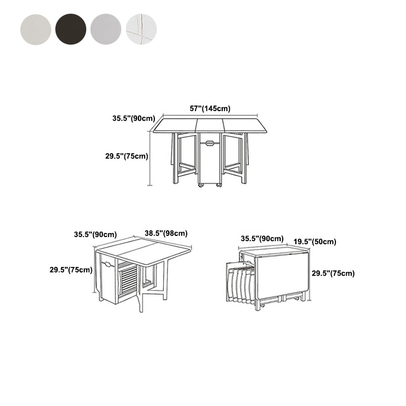Rectangle Shape Table Contemporary Folding Dining Room Collection for Home Clearhalo 'Dining Tables & Seating' 'Dining Tables' 'dining_table' 'furn' 'furn_dining_table' 'Furniture' 'furniture_dining_table' 'Kitchen & Dining Furniture' 'kitchen' 'kitchen_dining_table' 4791856