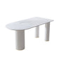 White Tripod Base Dining Table Stone Top Modern Dining Room Kitchen Table White Without Chairs Clearhalo 'Dining Tables & Seating' 'Dining Tables' 'dining_table' 'furn' 'furn_dining_table' 'Furniture' 'furniture_dining_table' 'Kitchen & Dining Furniture' 'kitchen' 'kitchen_dining_table' 4791858