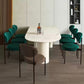White Tripod Base Dining Table Stone Top Modern Dining Room Kitchen Table White 63"L x 31.5"W x 29.5"H Without Chairs Clearhalo 'Dining Tables & Seating' 'Dining Tables' 'dining_table' 'furn' 'furn_dining_table' 'Furniture' 'furniture_dining_table' 'Kitchen & Dining Furniture' 'kitchen' 'kitchen_dining_table' 4791859