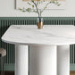 White Tripod Base Dining Table Stone Top Modern Dining Room Kitchen Table Clearhalo 'Dining Tables & Seating' 'Dining Tables' 'dining_table' 'furn' 'furn_dining_table' 'Furniture' 'furniture_dining_table' 'Kitchen & Dining Furniture' 'kitchen' 'kitchen_dining_table' 4791863