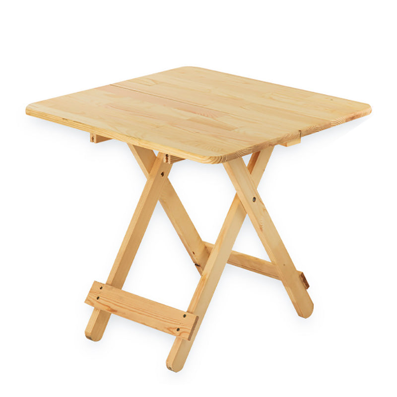 Contemporary Dining Room Wood Table Natural Pine Folding Table Square Without Chairs Clearhalo 'Dining Tables & Seating' 'Dining Tables' 'dining_table' 'furn' 'furn_dining_table' 'Furniture' 'furniture_dining_table' 'Kitchen & Dining Furniture' 'kitchen' 'kitchen_dining_table' 4791876
