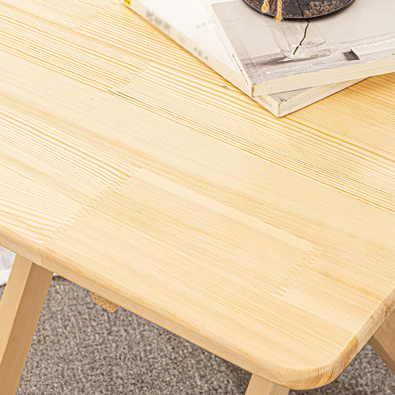 Contemporary Dining Room Wood Table Natural Pine Folding Table Clearhalo 'Dining Tables & Seating' 'Dining Tables' 'dining_table' 'furn' 'furn_dining_table' 'Furniture' 'furniture_dining_table' 'Kitchen & Dining Furniture' 'kitchen' 'kitchen_dining_table' 4791883