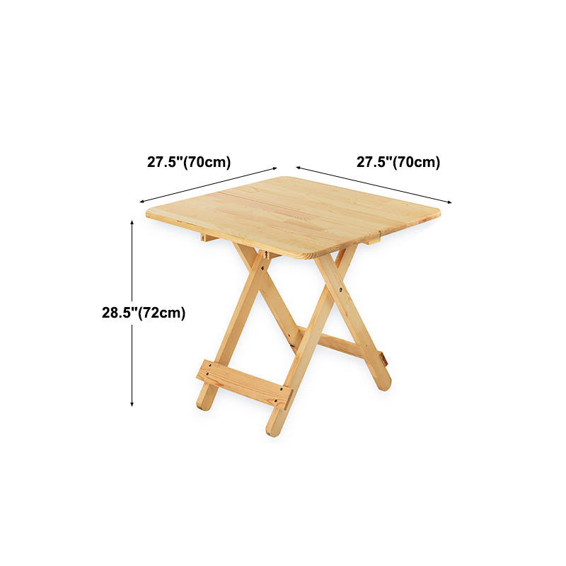 Contemporary Dining Room Wood Table Natural Pine Folding Table Clearhalo 'Dining Tables & Seating' 'Dining Tables' 'dining_table' 'furn' 'furn_dining_table' 'Furniture' 'furniture_dining_table' 'Kitchen & Dining Furniture' 'kitchen' 'kitchen_dining_table' 4791890