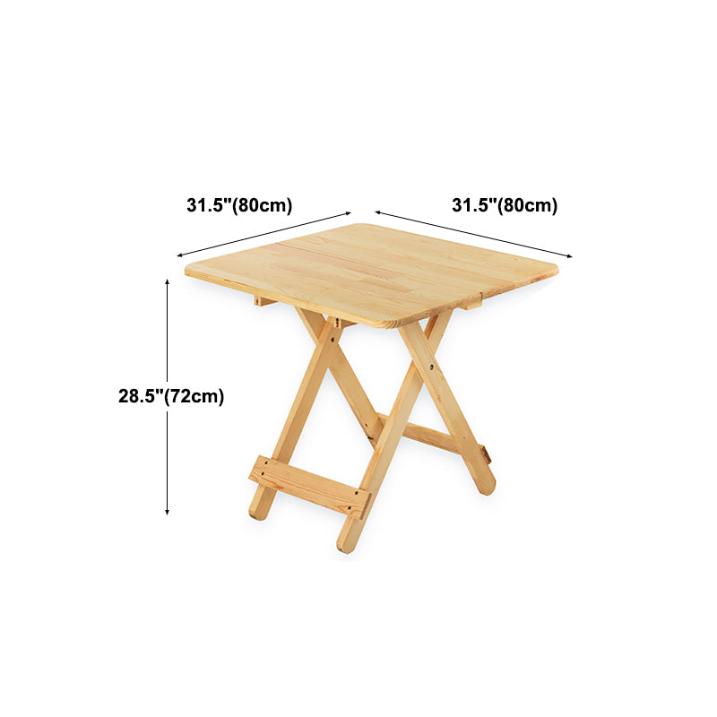 Contemporary Dining Room Wood Table Natural Pine Folding Table Clearhalo 'Dining Tables & Seating' 'Dining Tables' 'dining_table' 'furn' 'furn_dining_table' 'Furniture' 'furniture_dining_table' 'Kitchen & Dining Furniture' 'kitchen' 'kitchen_dining_table' 4791894