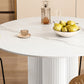 Round Standard Height Dining Table Modern White Wood Dining Site Table Clearhalo 'Dining Tables & Seating' 'Dining Tables' 'dining_table' 'furn' 'furn_dining_table' 'Furniture' 'furniture_dining_table' 'Kitchen & Dining Furniture' 'kitchen' 'kitchen_dining_table' 4791907