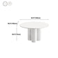Round Standard Height Dining Table Modern White Wood Dining Site Table Clearhalo 'Dining Tables & Seating' 'Dining Tables' 'dining_table' 'furn' 'furn_dining_table' 'Furniture' 'furniture_dining_table' 'Kitchen & Dining Furniture' 'kitchen' 'kitchen_dining_table' 4791913