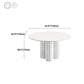 Round Standard Height Dining Table Modern White Wood Dining Site Table Clearhalo 'Dining Tables & Seating' 'Dining Tables' 'dining_table' 'furn' 'furn_dining_table' 'Furniture' 'furniture_dining_table' 'Kitchen & Dining Furniture' 'kitchen' 'kitchen_dining_table' 4791914