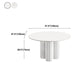 Round Standard Height Dining Table Modern White Wood Dining Site Table Clearhalo 'Dining Tables & Seating' 'Dining Tables' 'dining_table' 'furn' 'furn_dining_table' 'Furniture' 'furniture_dining_table' 'Kitchen & Dining Furniture' 'kitchen' 'kitchen_dining_table' 4791915