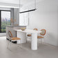 Dining Room Kitchen Table Modern Oval Solid Wood Double Pedestal Table White 47.2"L x 27.6"W x 29.5"H Without Chairs Clearhalo 'Dining Tables & Seating' 'Dining Tables' 'dining_table' 'furn' 'furn_dining_table' 'Furniture' 'furniture_dining_table' 'Kitchen & Dining Furniture' 'kitchen' 'kitchen_dining_table' 4791920
