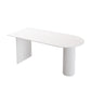 Dining Room Kitchen Table Modern Oval Solid Wood Double Pedestal Table White Without Chairs Clearhalo 'Dining Tables & Seating' 'Dining Tables' 'dining_table' 'furn' 'furn_dining_table' 'Furniture' 'furniture_dining_table' 'Kitchen & Dining Furniture' 'kitchen' 'kitchen_dining_table' 4791923