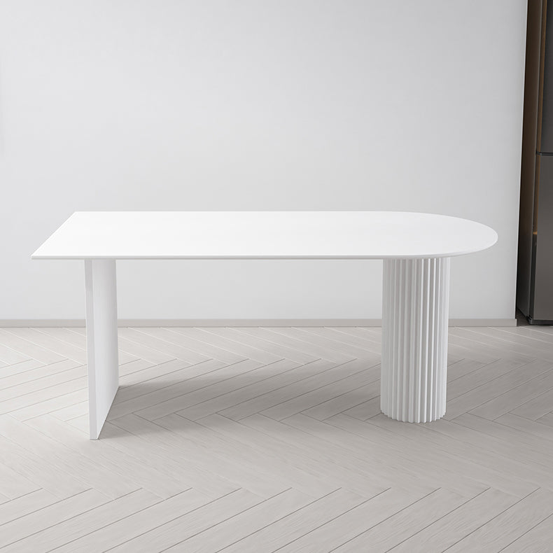 Dining Room Kitchen Table Modern Oval Solid Wood Double Pedestal Table Clearhalo 'Dining Tables & Seating' 'Dining Tables' 'dining_table' 'furn' 'furn_dining_table' 'Furniture' 'furniture_dining_table' 'Kitchen & Dining Furniture' 'kitchen' 'kitchen_dining_table' 4791926