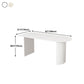 Stone Top Table Contemporary Dining Table with Sled Base in White Clearhalo 'Dining Tables & Seating' 'Dining Tables' 'dining_table' 'Furniture' 'furniture_dining_table' 'Kitchen & Dining Furniture' 'kitchen' 'kitchen_dining_table' 4791955
