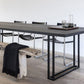 Industrial Home Solid Wood Table 29-inch Rectangle Double Pedestal Dining Table Clearhalo 'Dining Tables & Seating' 'Dining Tables' 'dining_table' 'furn' 'furn_dining_table' 'Furniture' 'furniture_dining_table' 'Kitchen & Dining Furniture' 'kitchen' 'kitchen_dining_table' 4791964