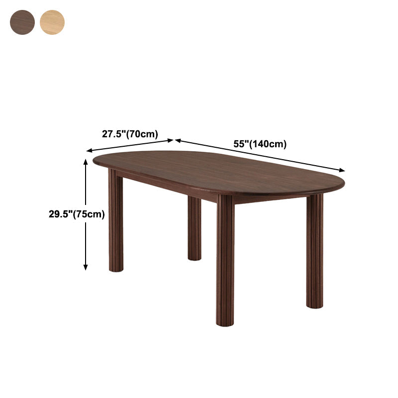 Modern Style Dining Oval Table Dining Wooden Table for Restaurant with Wood Legs Clearhalo 'Dining Tables & Seating' 'Dining Tables' 'dining_table' 'furn' 'furn_dining_table' 'Furniture' 'furniture_dining_table' 'Kitchen & Dining Furniture' 'kitchen' 'kitchen_dining_table' 4791992