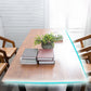Pine Wood Top Dining Table Rectangle Industrial Table with Trestle Base Clearhalo 'Dining Tables & Seating' 'Dining Tables' 'dining_table' 'Furniture' 'furniture_dining_table' 'Kitchen & Dining Furniture' 'kitchen' 'kitchen_dining_table' 4791999
