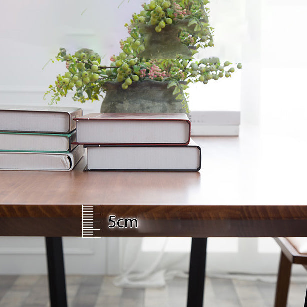 Pine Wood Top Dining Table Rectangle Industrial Table with Trestle Base Clearhalo 'Dining Tables & Seating' 'Dining Tables' 'dining_table' 'Furniture' 'furniture_dining_table' 'Kitchen & Dining Furniture' 'kitchen' 'kitchen_dining_table' 4792000