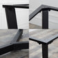 Pine Wood Top Dining Table Rectangle Industrial Table with Trestle Base Clearhalo 'Dining Tables & Seating' 'Dining Tables' 'dining_table' 'Furniture' 'furniture_dining_table' 'Kitchen & Dining Furniture' 'kitchen' 'kitchen_dining_table' 4792001