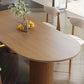Contemporary Dining Oval Table Dining Wooden Table for Restaurant with Wood Legs Clearhalo 'Dining Tables & Seating' 'Dining Tables' 'dining_table' 'furn' 'furn_dining_table' 'Furniture' 'furniture_dining_table' 'Kitchen & Dining Furniture' 'kitchen' 'kitchen_dining_table' 4792044