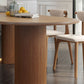 Contemporary Dining Oval Table Dining Wooden Table for Restaurant with Wood Legs Clearhalo 'Dining Tables & Seating' 'Dining Tables' 'dining_table' 'furn' 'furn_dining_table' 'Furniture' 'furniture_dining_table' 'Kitchen & Dining Furniture' 'kitchen' 'kitchen_dining_table' 4792045