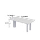 Modern Stone Top Oval Dinette Table Wood Tripod Base Dining Table in White Clearhalo 'Dining Tables & Seating' 'Dining Tables' 'dining_table' 'furn' 'furn_dining_table' 'Furniture' 'furniture_dining_table' 'Kitchen & Dining Furniture' 'kitchen' 'kitchen_dining_table' 4792064