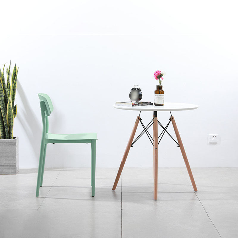 Contemporary Stackable Chairs Open Back Kitchen Armless Chair with Plastic Legs Clearhalo 'Dining Chairs' 'Dining Tables & Seating' 'dining_chair' 'furn' 'furn_dining_chair' 'Furniture' 'furniture_dining_chair' 'Kitchen & Dining Furniture' 4792114