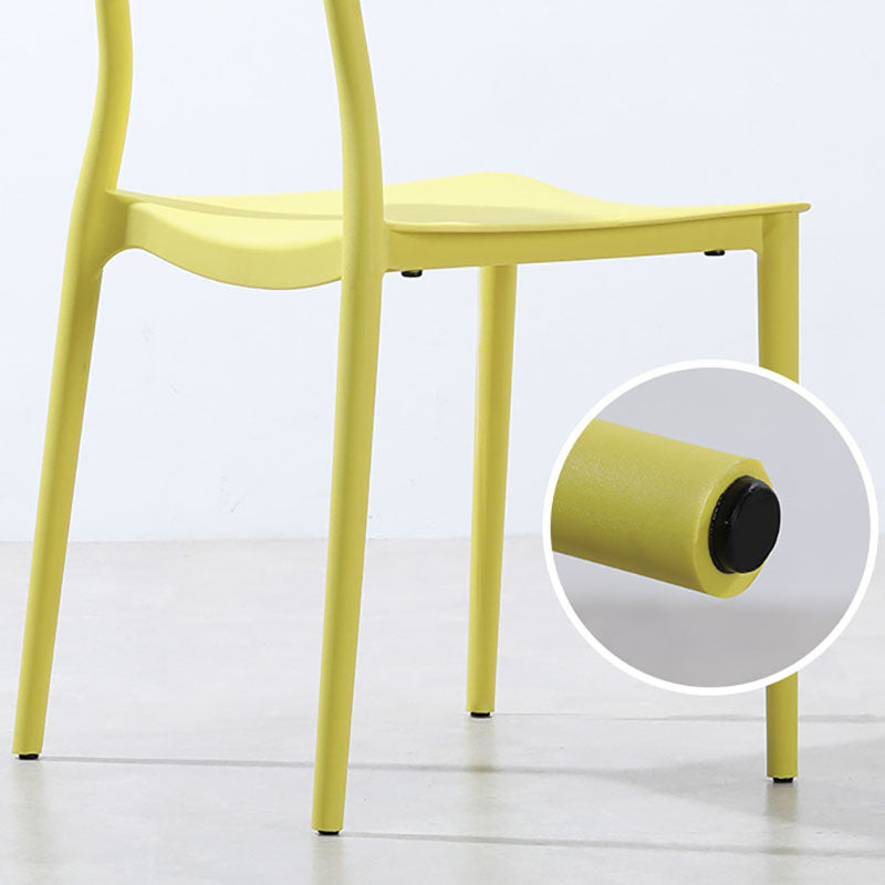 Contemporary Stackable Chairs Open Back Kitchen Armless Chair with Plastic Legs Clearhalo 'Dining Chairs' 'Dining Tables & Seating' 'dining_chair' 'furn' 'furn_dining_chair' 'Furniture' 'furniture_dining_chair' 'Kitchen & Dining Furniture' 4792119