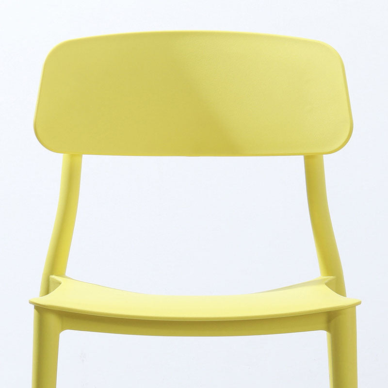 Contemporary Stackable Chairs Open Back Kitchen Armless Chair with Plastic Legs Clearhalo 'Dining Chairs' 'Dining Tables & Seating' 'dining_chair' 'furn' 'furn_dining_chair' 'Furniture' 'furniture_dining_chair' 'Kitchen & Dining Furniture' 4792120